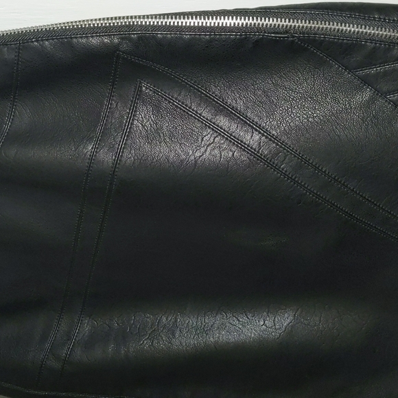 Like New! Vegan/Faux Leather Midi/Pencil Skirt with zipper - Picture 3 of 8